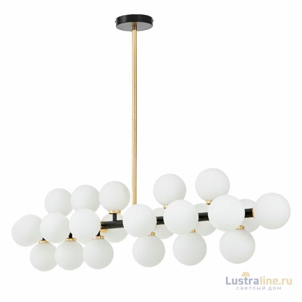 Люстра на штанге Lumina Deco Marsiada LDP 6033-24 BK+GD