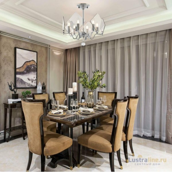 Люстра на штанге Arte Milano Sorrento 375309/6/400 CR Люстра на штанге Arte Milano Sorrento 375309/6/400 CR