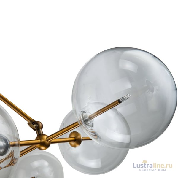 Люстра на штанге Delight Collection Globe Mobile KG0965P-10B brass