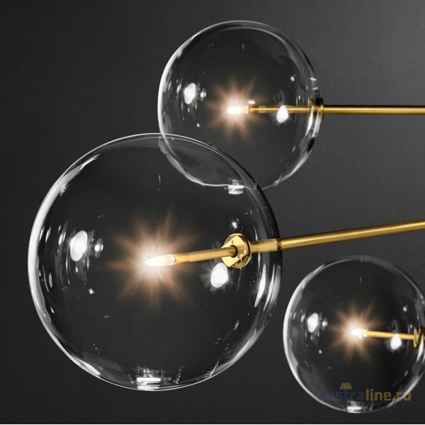 Люстра на штанге Delight Collection Globe Mobile KG0835P-8 brass