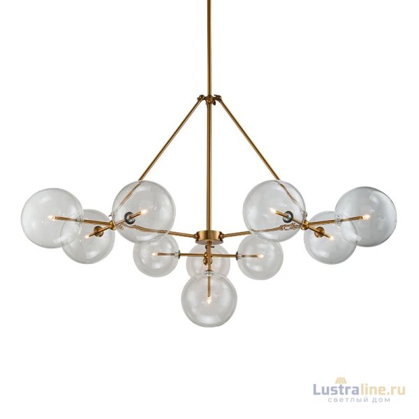 Люстра на штанге Delight Collection Globe Mobile KG0965P-10B brass
