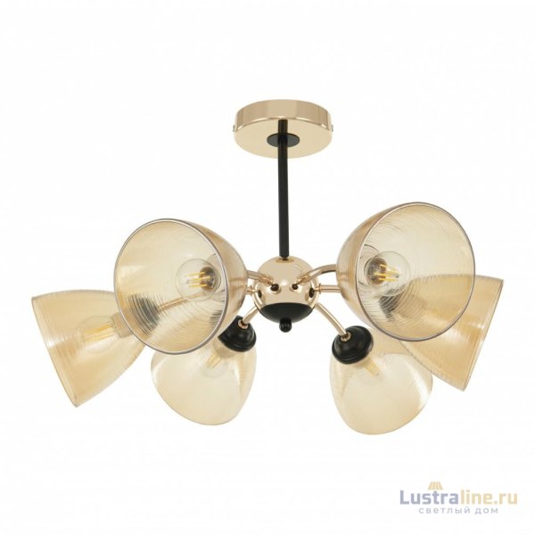 Люстра на штанге Arte Milano Napoli 329007/3+3 GD.BK Люстра на штанге Arte Milano Napoli 329007/3+3 GD.BK