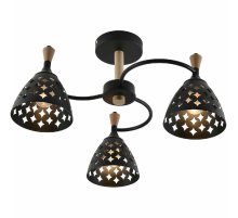 Люстра на штанге Reluce 01515-0.3-03 BK+WOOD