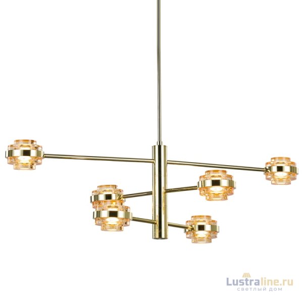 Люстра на штанге Delight Collection MD22030002 MX22030002-6A gold/champagne