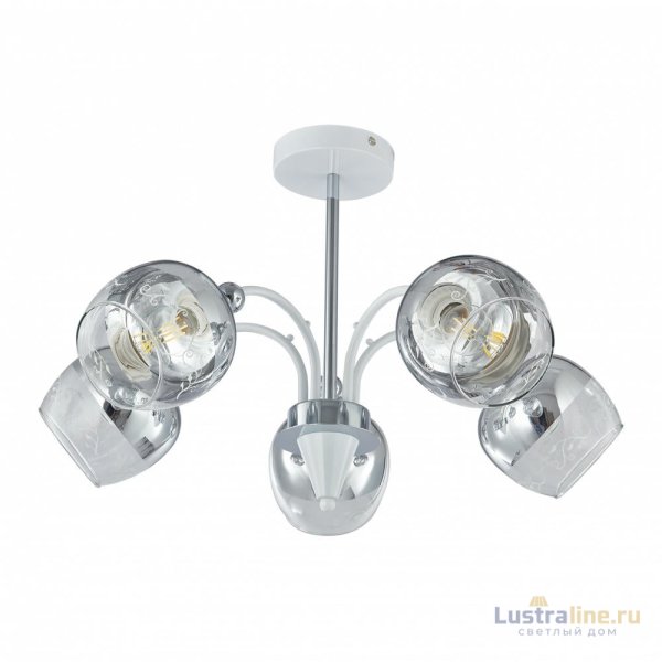 Люстра на штанге Arte Milano Napoli 326008/5A WH+CR Люстра на штанге Arte Milano Napoli 326008/5A WH+CR
