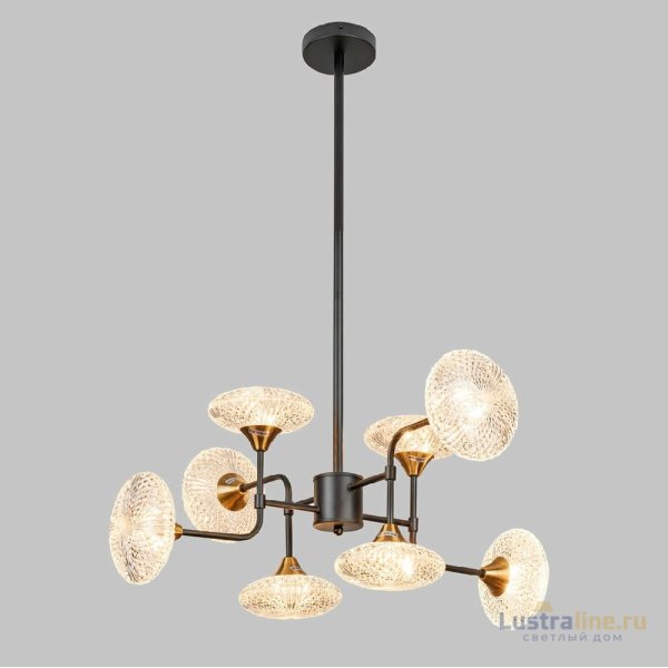 Люстра на штанге IMEX MD.1232-8-P-BK+AGD Люстра на штанге IMEX MD.1232-8-P-BK+AGD