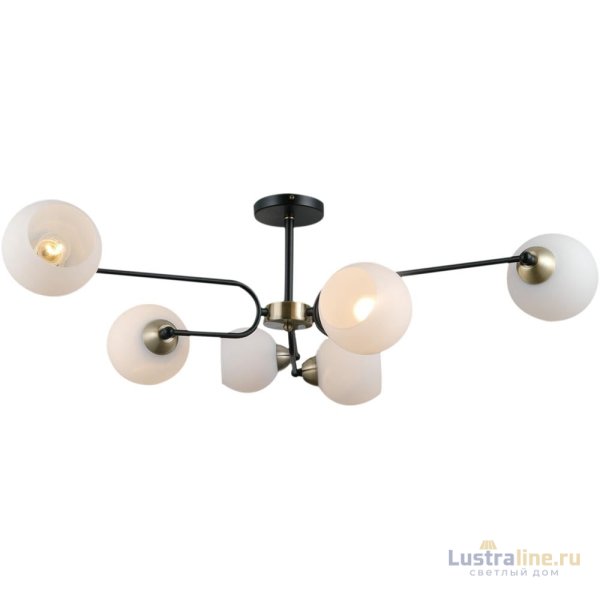 Люстра на штанге Illumico IL0249-6CSQ-79 BK AB Люстра на штанге Illumico IL0249-6CSQ-79 BK AB