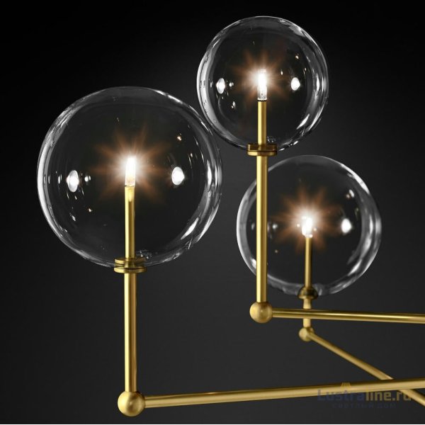 Люстра на штанге Delight Collection Globe Mobile KG0835P-3 brass Люстра на штанге Delight Collection Globe Mobile KG0835P-3 brass