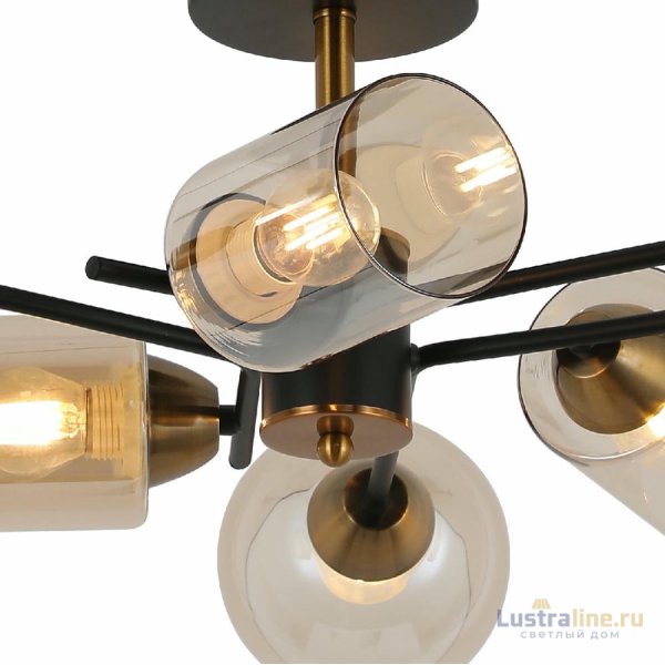 Люстра на штанге Illumico IL8243-6COU-79 BK GD Люстра на штанге Illumico IL8243-6COU-79 BK GD