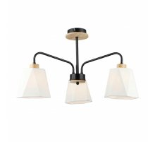 Люстра на штанге IMEX MD.5714-3-S-BK+WOOD