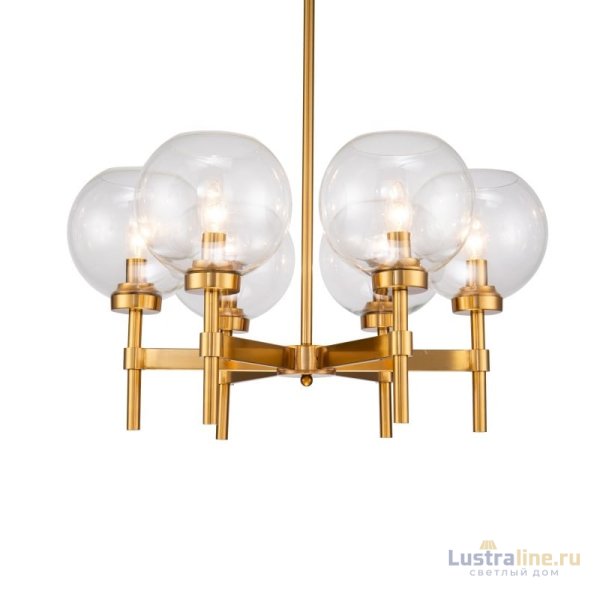 Люстра на штанге Delight Collection Jade KM1106P-6 brass