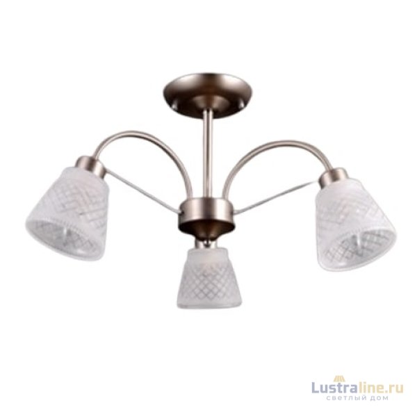 Люстра на штанге Elvan LU-38460/3-E14-Si+Wh
