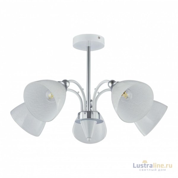 Люстра на штанге Arte Milano Napoli 326008/5 WH+CR Люстра на штанге Arte Milano Napoli 326008/5 WH+CR