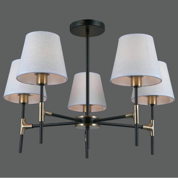 Люстра на штанге Illumico IL0185-5CSQ-24 BK AB CASTOR