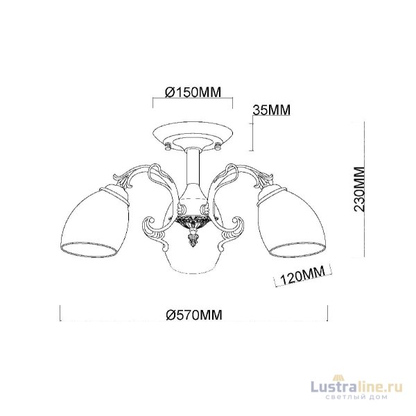 Люстра на штанге Myfar Biene MR1522-3C