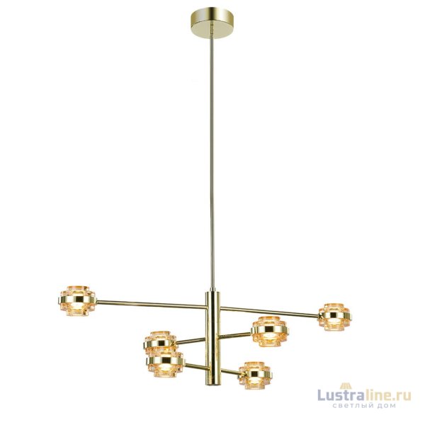 Люстра на штанге Delight Collection MD22030002 MX22030002-6A gold/champagne