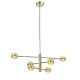 Люстра на штанге Delight Collection MD22030002 MX22030002-6A gold/champagne