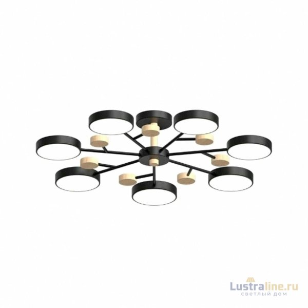 Люстра на штанге LED4U L3205-800 BK Люстра на штанге LED4U L3205-800 BK