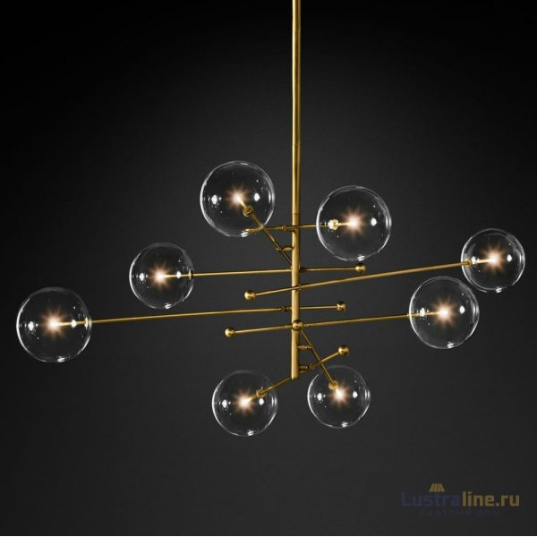 Люстра на штанге Delight Collection Globe Mobile KG0835P-8 brass