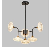 Люстра на штанге IMEX MD.1232-6-P-BK+AGD