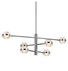 Люстра на штанге Delight Collection MD22030002 MX22030002-6A chrome/clear