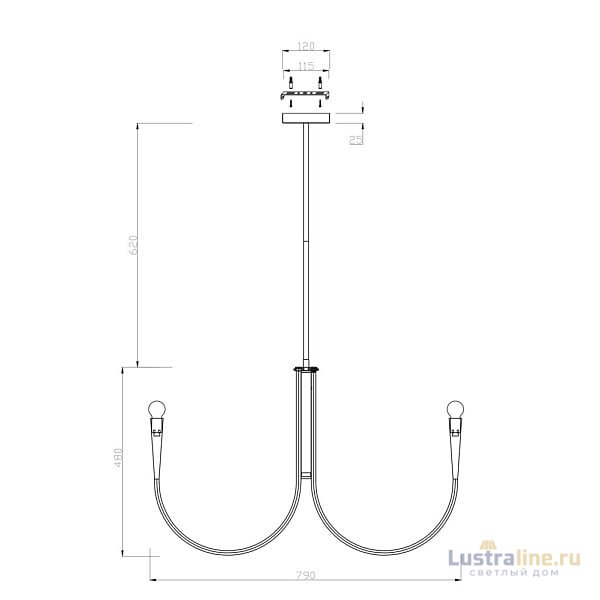Люстра на штанге Freya Branches FR5253PL-08N