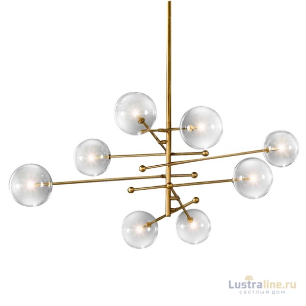 Люстра на штанге Delight Collection Globe Mobile KG0835P-8 brass