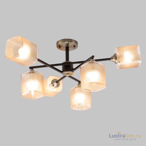 Люстра на штанге IMEX MD.4212-6-S-BK+AB