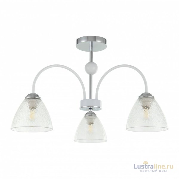 Люстра на штанге Arte Milano Napoli 321410/3 CR+WH Люстра на штанге Arte Milano Napoli 321410/3 CR+WH