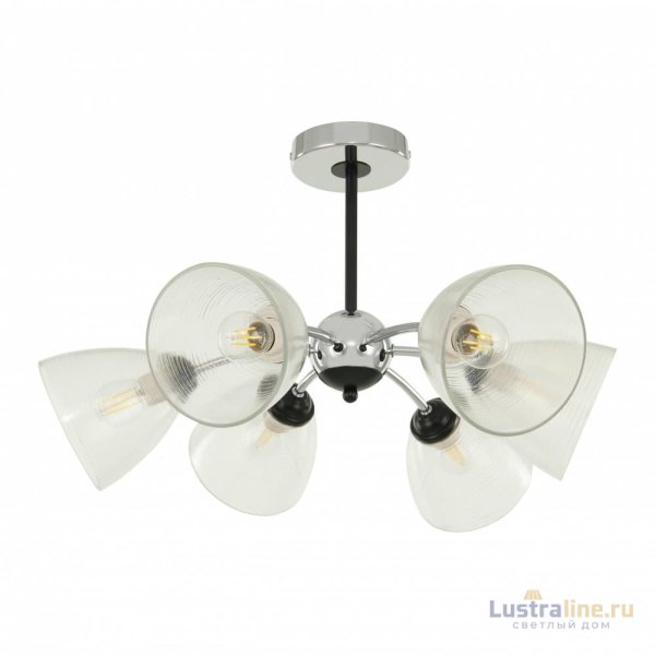 Люстра на штанге Arte Milano Napoli 329007/3+3 CR.BK Люстра на штанге Arte Milano Napoli 329007/3+3 CR.BK