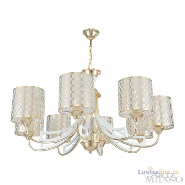 Подвесная люстра Arte Milano Florentia-3387 303387/8 Wh/Gd Подвесная люстра Arte Milano Florentia-3387 303387/8 Wh/Gd