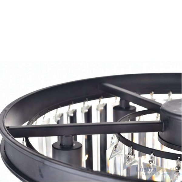 Подвесная люстра Delight Collection 1920s Odeon KR0387P-6B/P black/clear