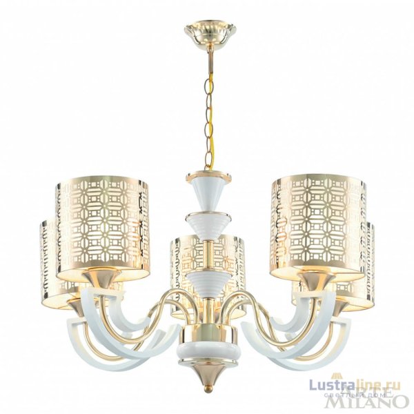 Подвесная люстра Arte Milano Florentia-8857 308857/5 Wh/Gd Подвесная люстра Arte Milano Florentia-8857 308857/5 Wh/Gd