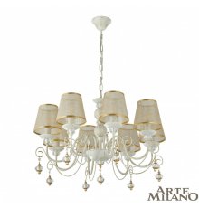 Подвесная люстра Arte Milano 347620/8 WT+G