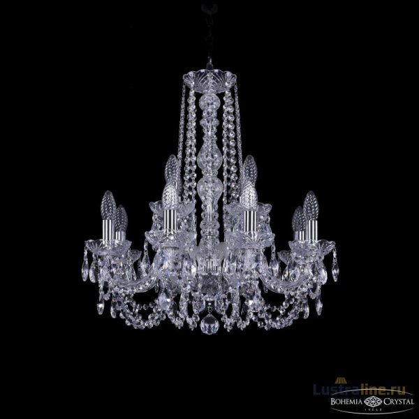 Подвесная люстра Bohemia Ivele Crystal 1402/8+4/195/h-60 Ni Подвесная люстра Bohemia Ivele Crystal 1402/8+4/195/h-60 Ni