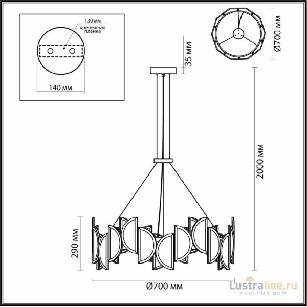 Подвесная люстра Odeon Light Toscana 5447/40L Подвесная люстра Odeon Light Toscana 5447/40L