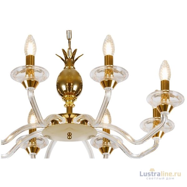 Подвесная люстра iLamp Flo YT2049-8 GD+Cear
