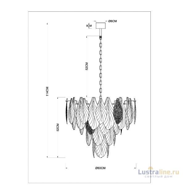 Подвесная люстра Arte Lamp Felicita A4080LM-12GO
