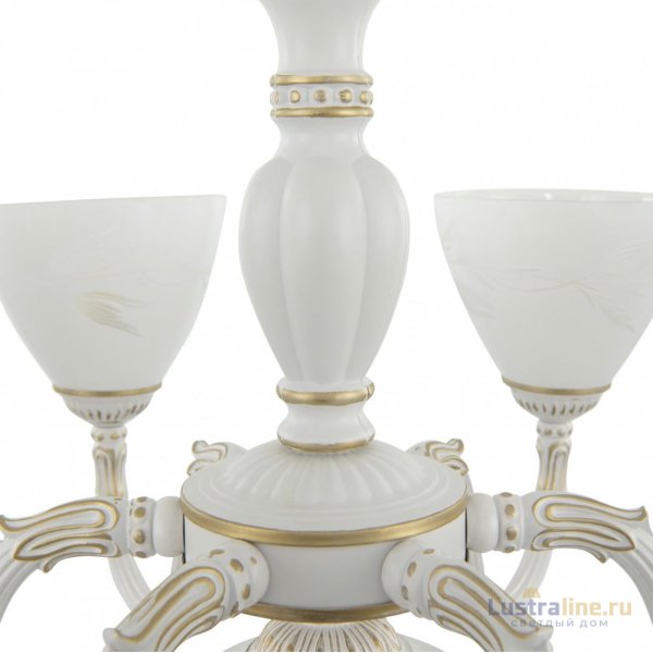 Подвесная люстра Arte Milano 341837/6 WT+G Подвесная люстра Arte Milano 341837/6 WT+G