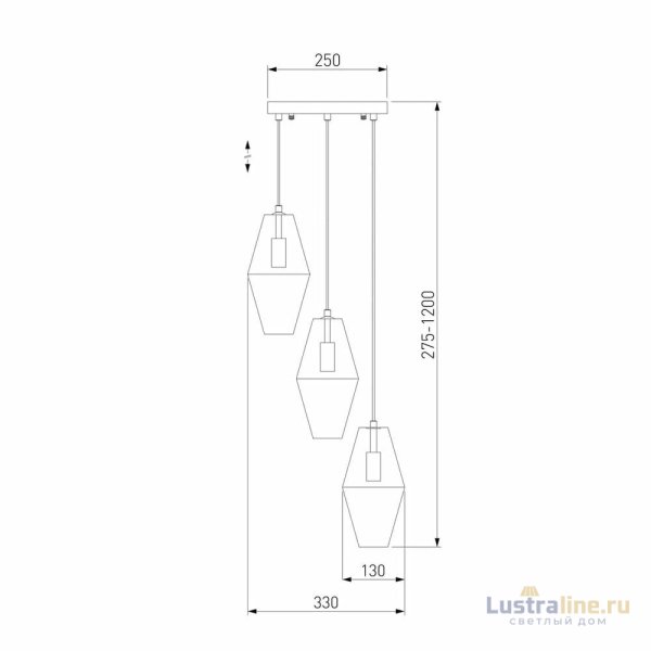 Подвесная люстра Eurosvet Prism 50236/3 прозрачный a058959 Подвесная люстра Eurosvet Prism 50236/3 прозрачный a058959