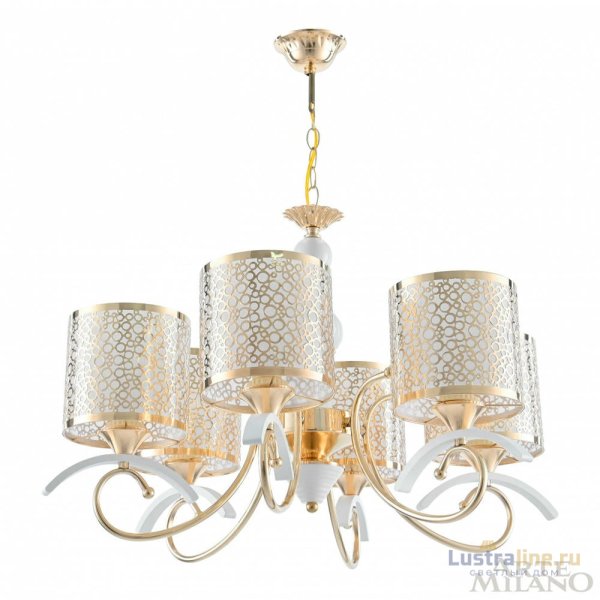 Подвесная люстра Arte Milano Florentia-9787 309787/6 Wh/Gd Подвесная люстра Arte Milano Florentia-9787 309787/6 Wh/Gd