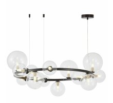 Подвесная люстра Lumina Deco LDP 7033-15 BK+CL Подвесная люстра Lumina Deco LDP 7033-15 BK+CL