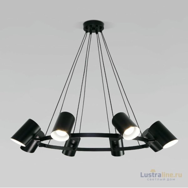 Подвесная люстра Eurosvet Splay 70147/8 черный a062034 Подвесная люстра Eurosvet Splay 70147/8 черный a062034
