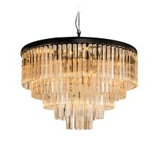 Подвесная люстра Delight Collection 1920s Odeon KR0387P-10A black/amber