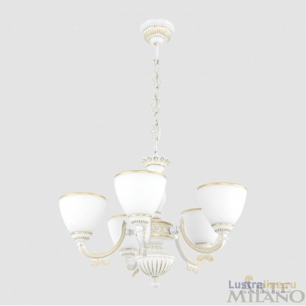 Подвесная люстра Arte Milano 342837/5 WT+G Подвесная люстра Arte Milano 342837/5 WT+G