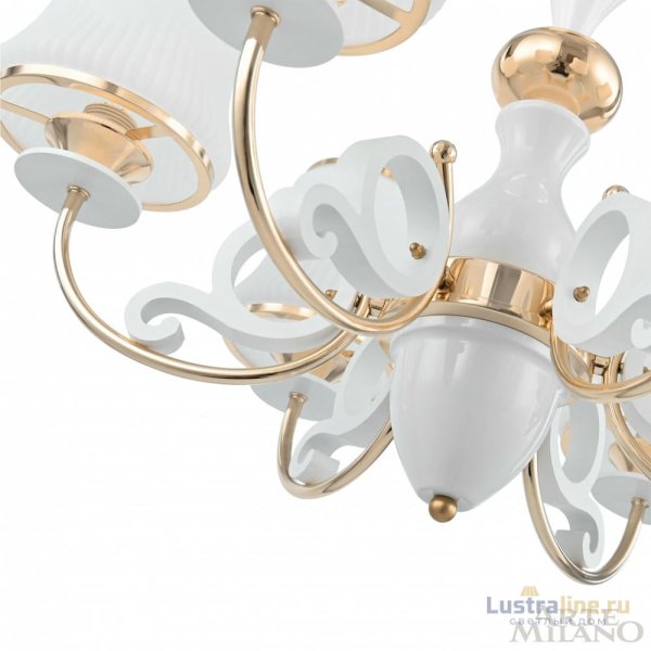 Подвесная люстра Arte Milano Florentia-1097 301097/6 Wh/Gd Подвесная люстра Arte Milano Florentia-1097 301097/6 Wh/Gd
