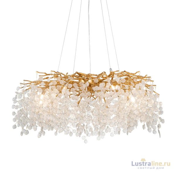 Подвесная люстра Delight Collection Shiro-noda FTB006R-100 brass/clear