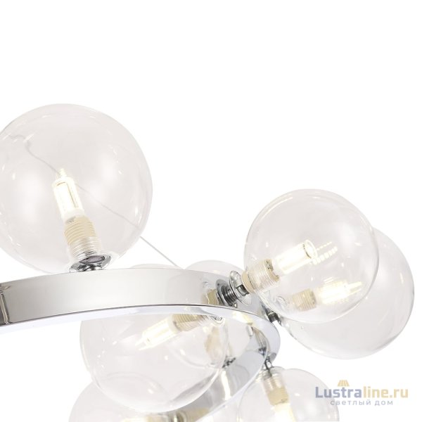 Подвесная люстра Crystal Lux AGATA SP15 V2 CHROME/TRANSPARENTE