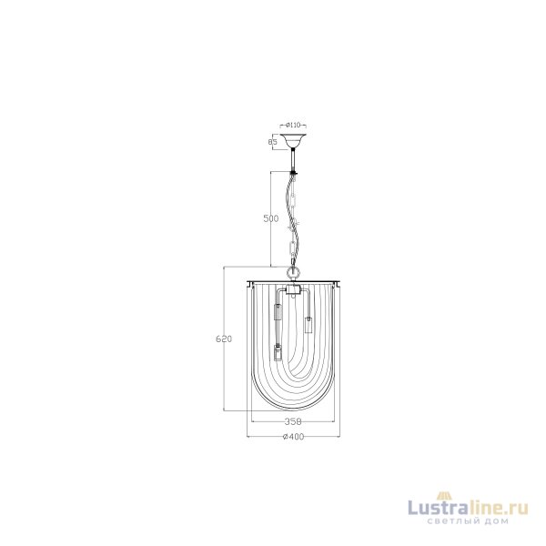 Подвесная люстра Garda Decor 20MD3231-3NI Подвесная люстра Garda Decor 20MD3231-3NI