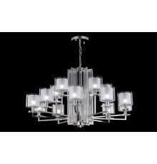 Подвесная люстра Crystal Lux Nicolas NICOLAS SP-PL10+5 NICKEL/WHITE